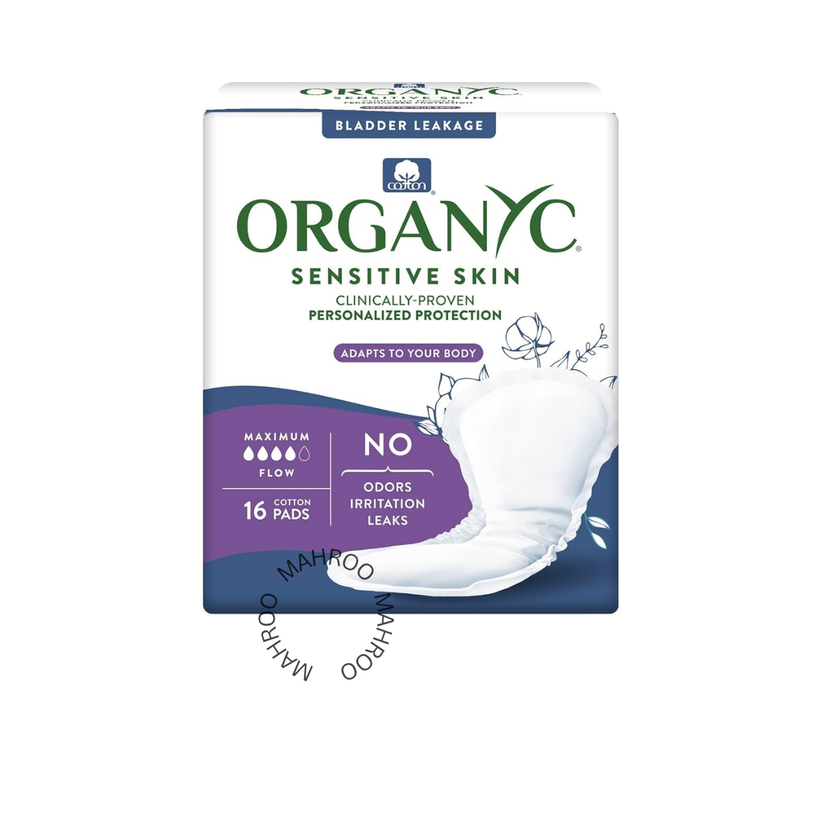 Organyc Light Incontinence Maximum Pads - Usa Size