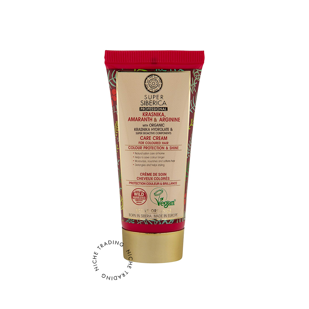 Super Siberica Krasnika, amaranth & arginine. Care Cream for Coloured Hair, 50ml