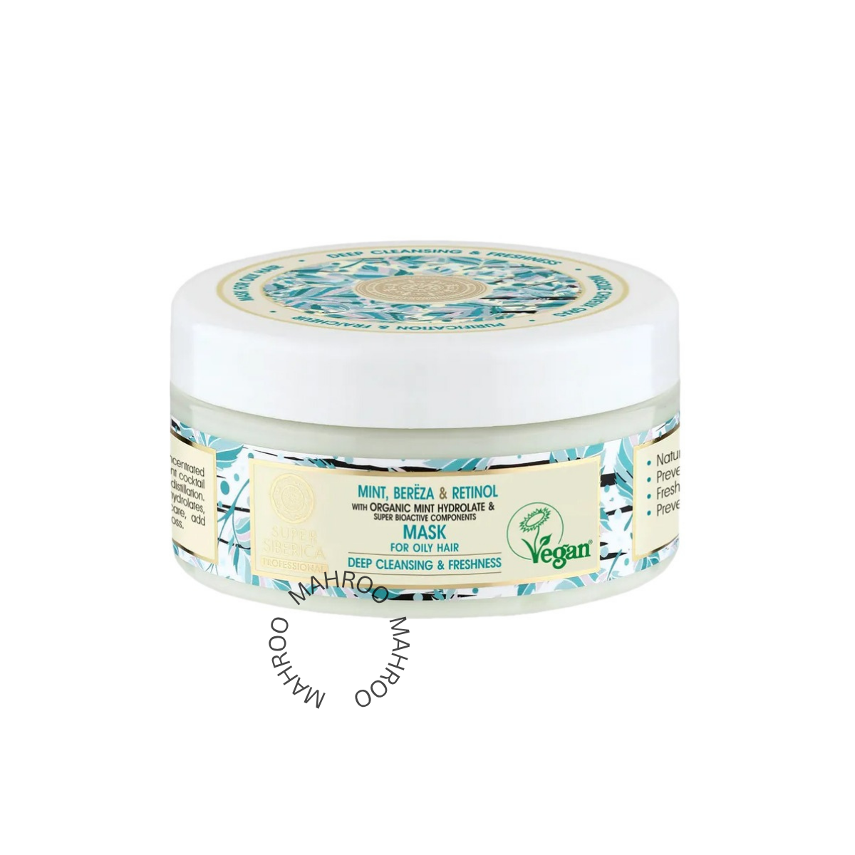 Super Siberica Mint, Bereza & Retinol. Mask for Oily Hair, 300ml