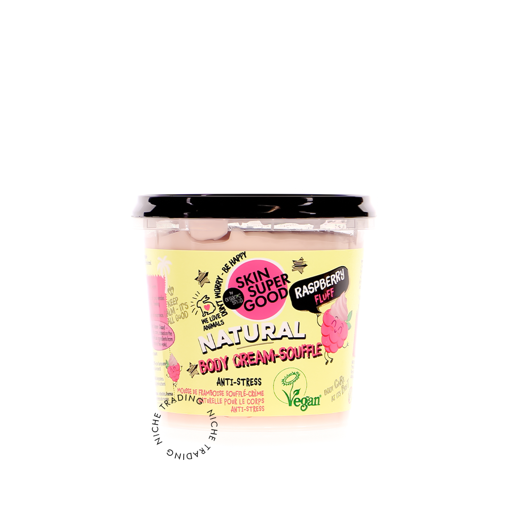 Skin Super Good Natural Body Cream-Souffle, Raspberry Fluff, 360ml