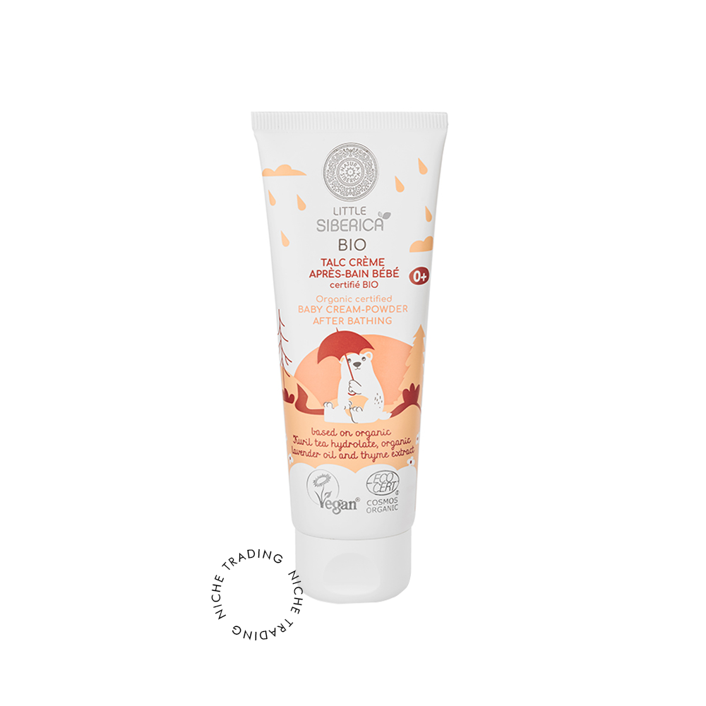 Little Siberica Organic certified Baby cream-powder after bathing, 75ml