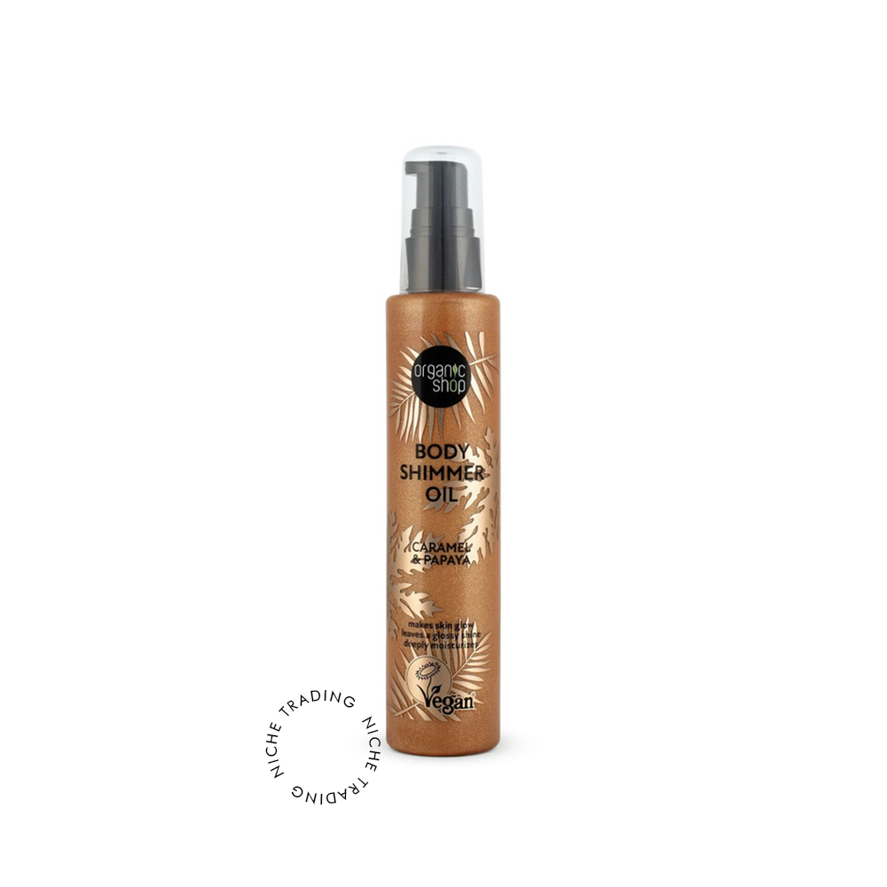 OS Body Shimmer Oil Caramel & Papaya, 100ml - Organic Shop | Niche Trading Qatar