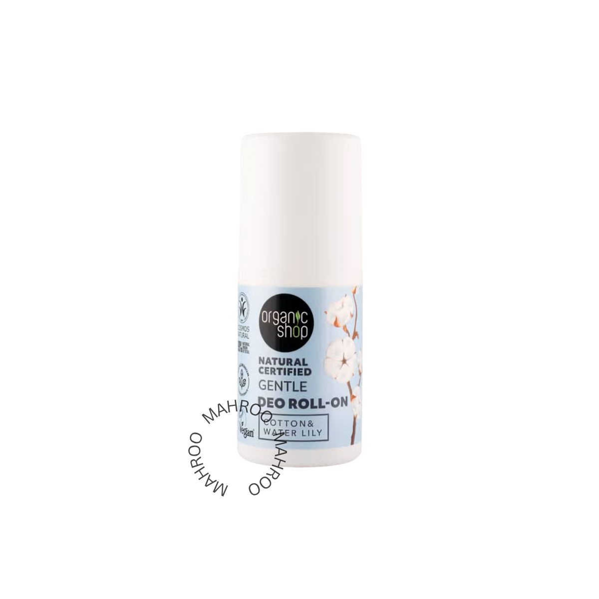 OS Natural Certified Gentle Deo Roll-On. Cotton & Water Lily, 50ml