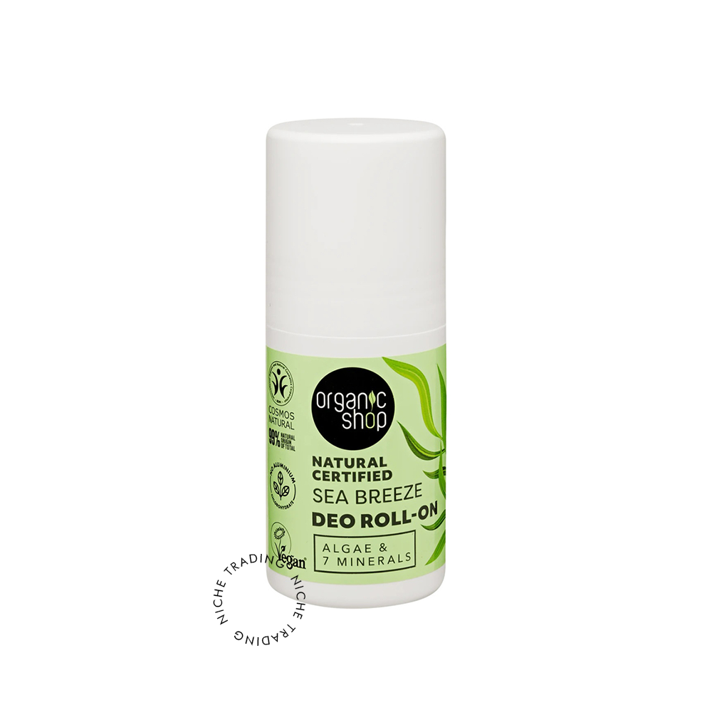 OS Natural Certified Sea Breeze Deo Roll-On. Algae & 7 Minerals, 50ml - Organic Shop | Niche Trading Qatar