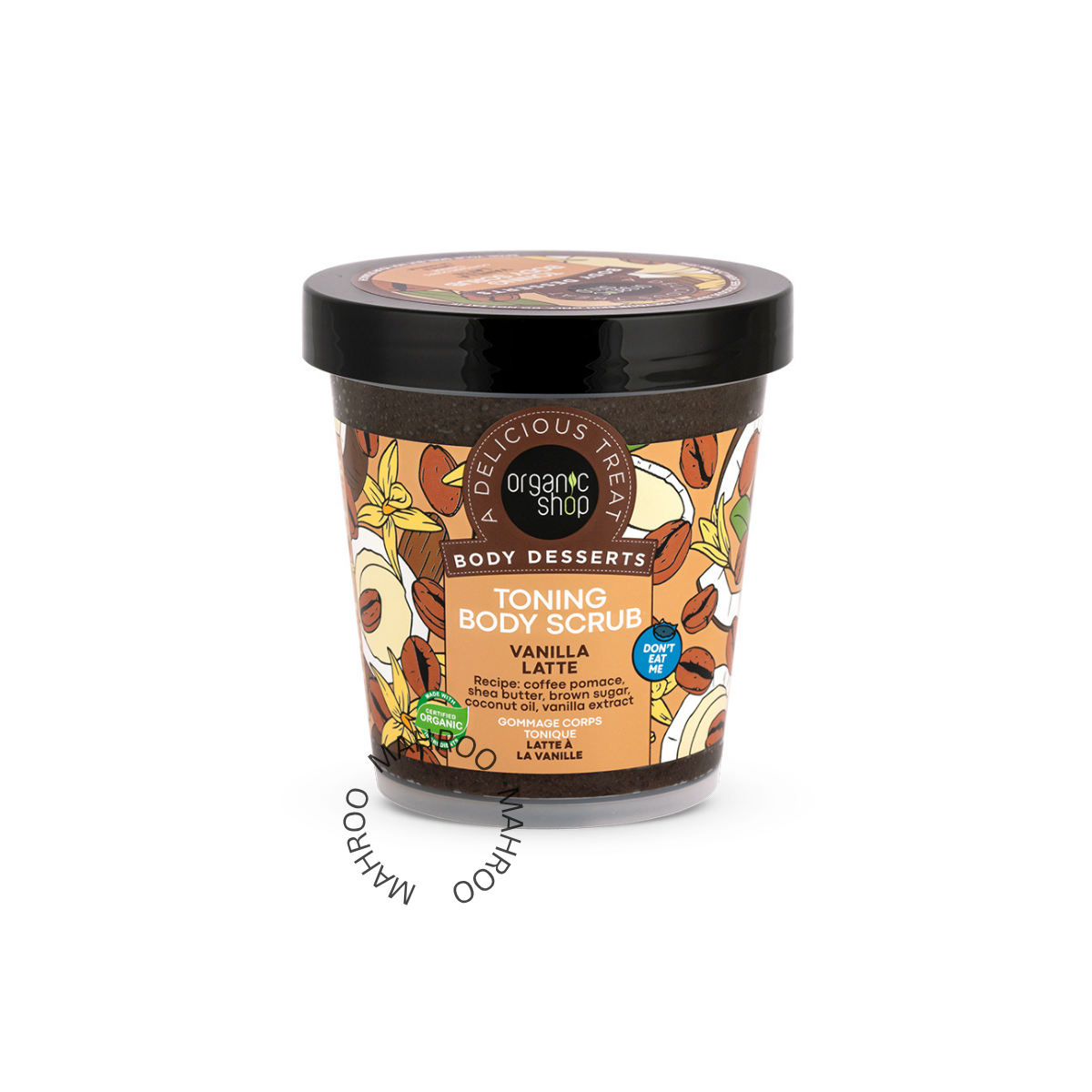 Organic Shop Body Desserts Toning Body Scrub Vanilla Latte, 450ml