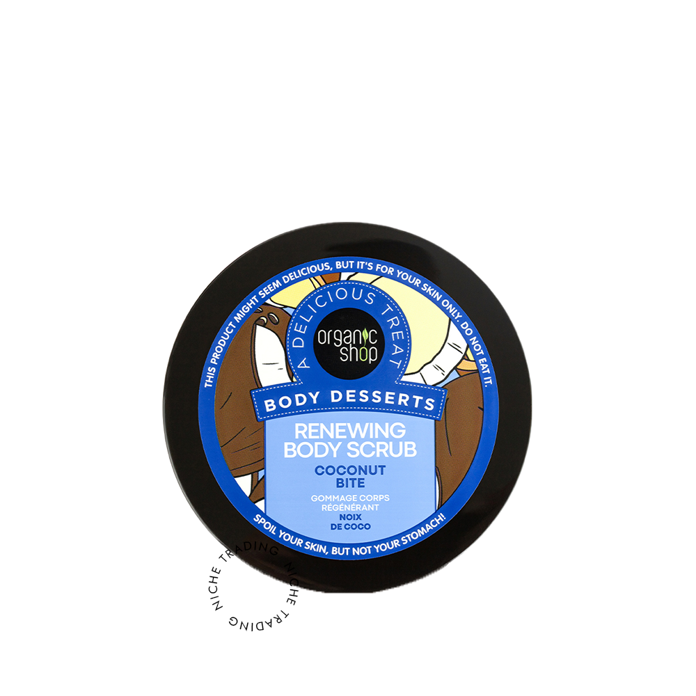 Organic Shop Body Desserts Renewing Body Scrub Coconut Bite, 450ml - Organic Shop | Niche Trading Qatar