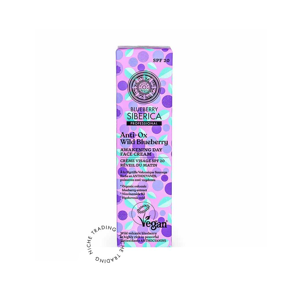 Natura Siberica Anti-OX Wild Blueberry. Awakening day face cream, 50ml