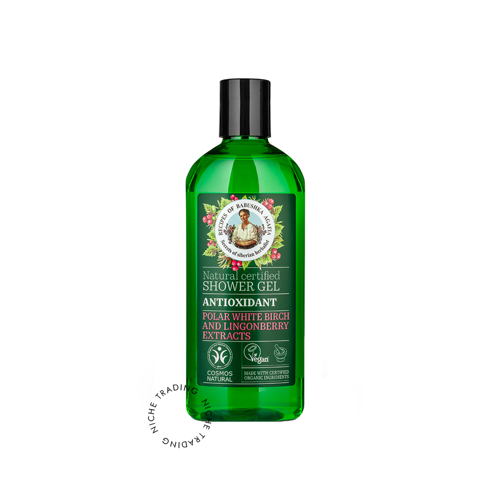 Rba. Natural Certified Antioxidant Shower Gel, 260ml - Recipes of Grandma Agafia | Niche Trading Qatar