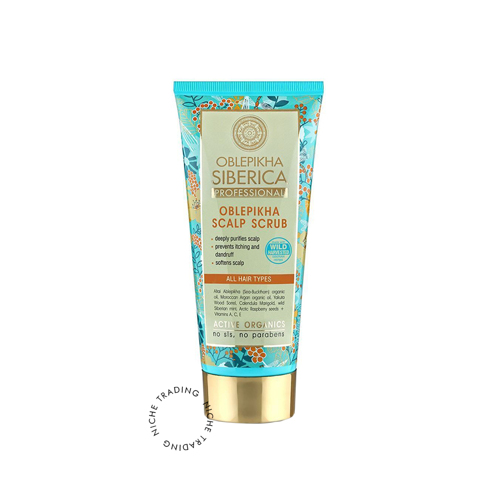 Scalp Scrub with Organic Oblepikha Hydrolate, 200ml - Oblepikha | Niche Trading Qatar