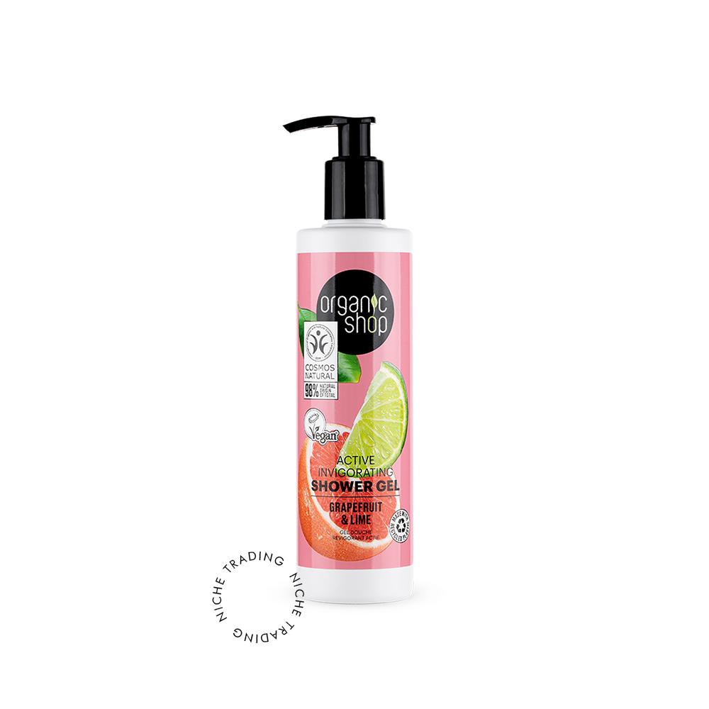 OS Active Invigorating Shower Gel Grapefruit and Lime, 280ml - Organic Shop | Niche Trading Qatar