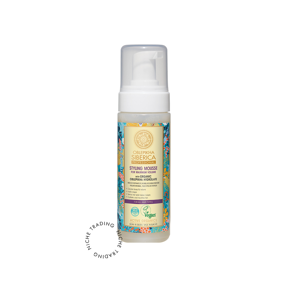Styling Mousse with Organic Oblepikha Hydrolate For Maximum Volume, 170ml
