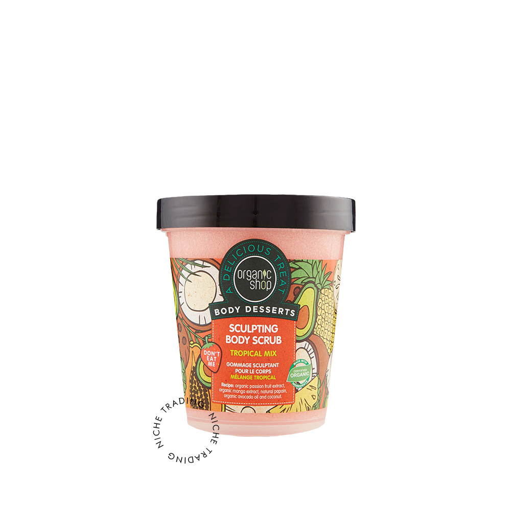 Organic Shop Body Desserts Tropical Mix Sculpting Body Scrub, 450ml - Organic Shop | Niche Trading Qatar