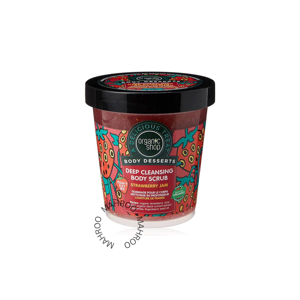 Organic Shop Body Desserts Strawberry Jam Deep Cleansing Body Scrub