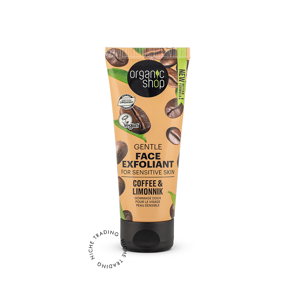 Os Gentle Face Exfoliant for Sensitive Skin Coffee and Limonnik, 75ml - Organic Shop | Niche Trading Qatar