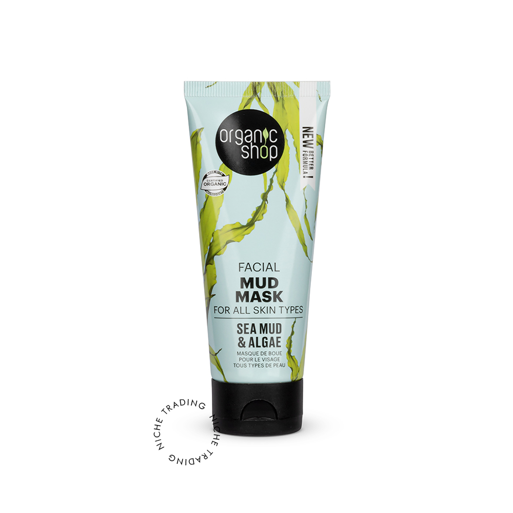 Os Facial Mud Mask for All Skin Types Sea Mud and Algae, 75ml - Organic Shop | Niche Trading Qatar
