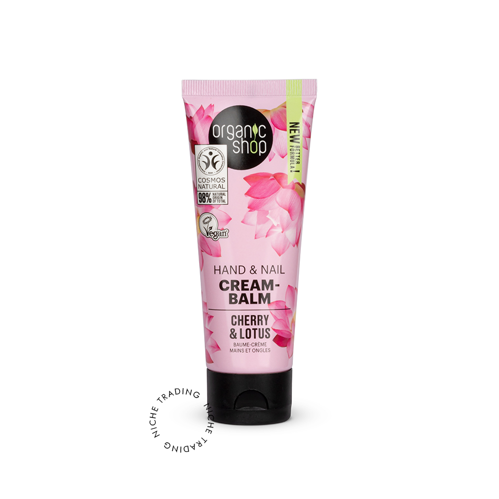 OS Hand & Nail Cream-Balm Cherry and Lotus, 75ml - Organic Shop | Niche Trading Qatar