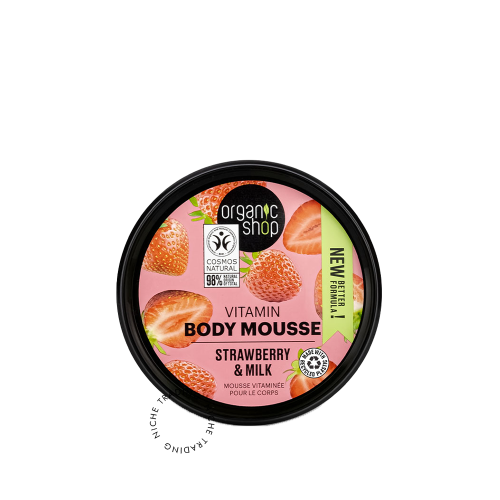 OS Vitamin Body Mousse Strawberry, 250ml - Organic Shop | Niche Trading Qatar