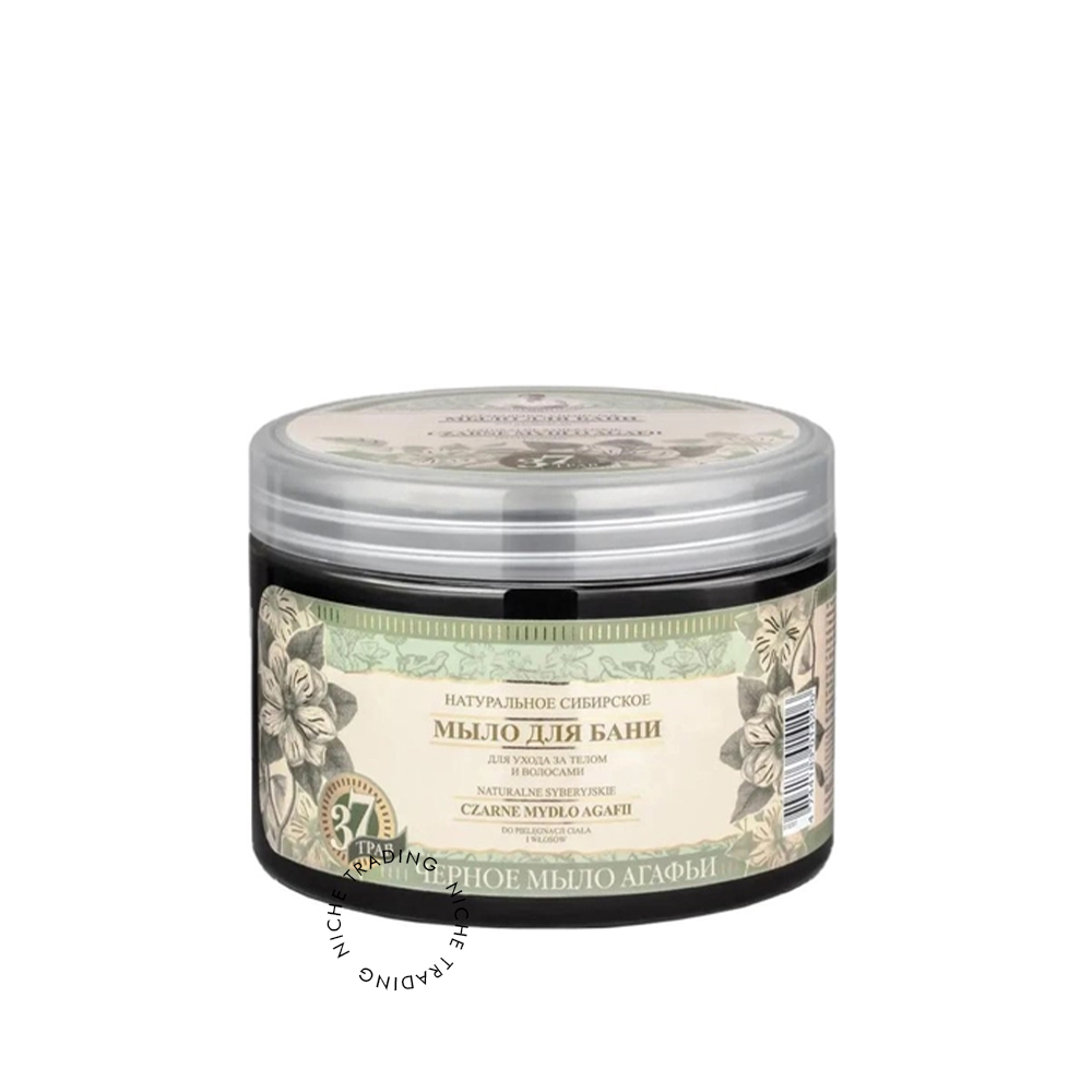 Babushka Agafja Black Soap, 500ml - Natura Siberica | Niche Trading Qatar