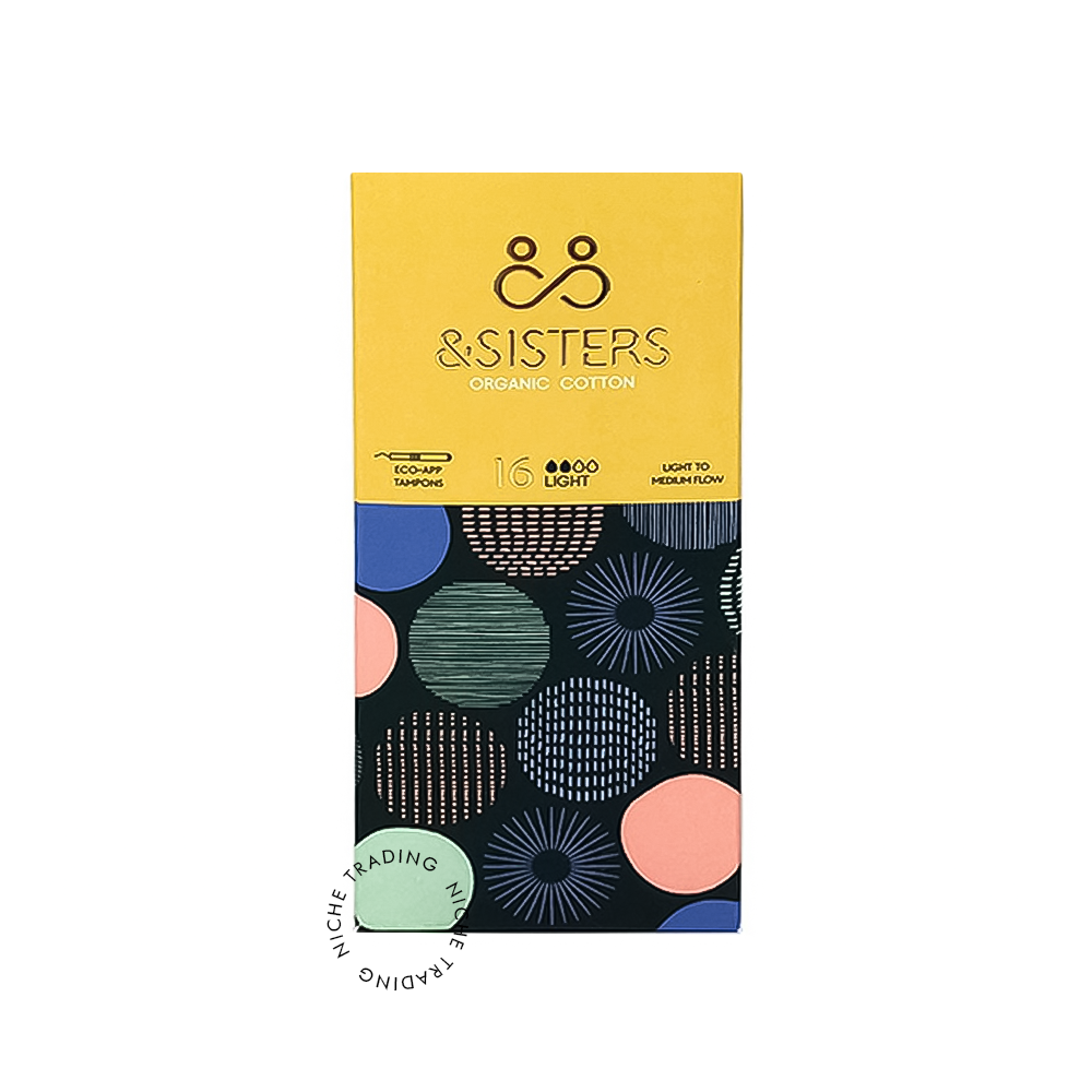 &Sisters Organic Cotton Eco-Applicator Tampons | Light (16 pack)