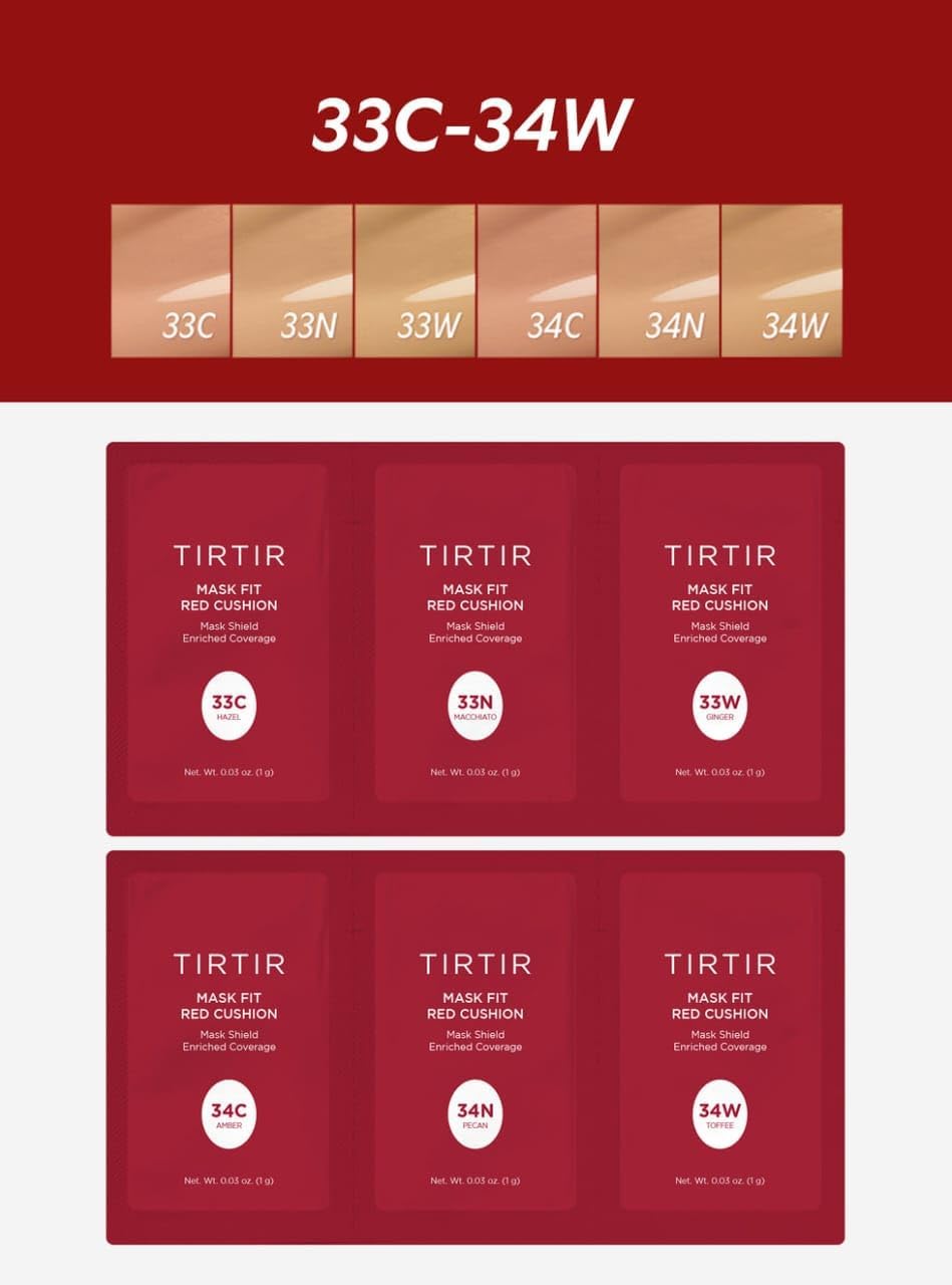 TIRTIR Bundle of 4 Mask Fit Red Cushion (Enriched Coverage)