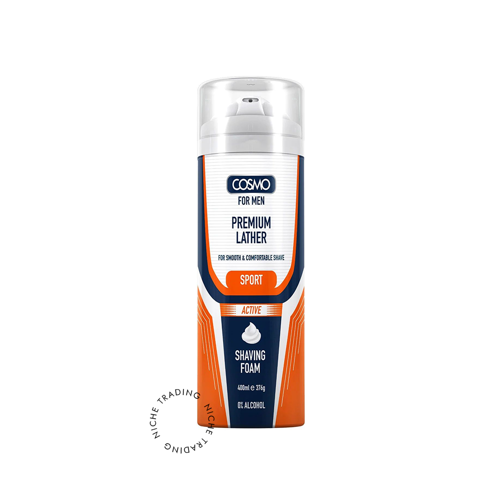 Cosmo Shaving Foam Sport Active 400ml - Cosmo | Niche Trading Qatar