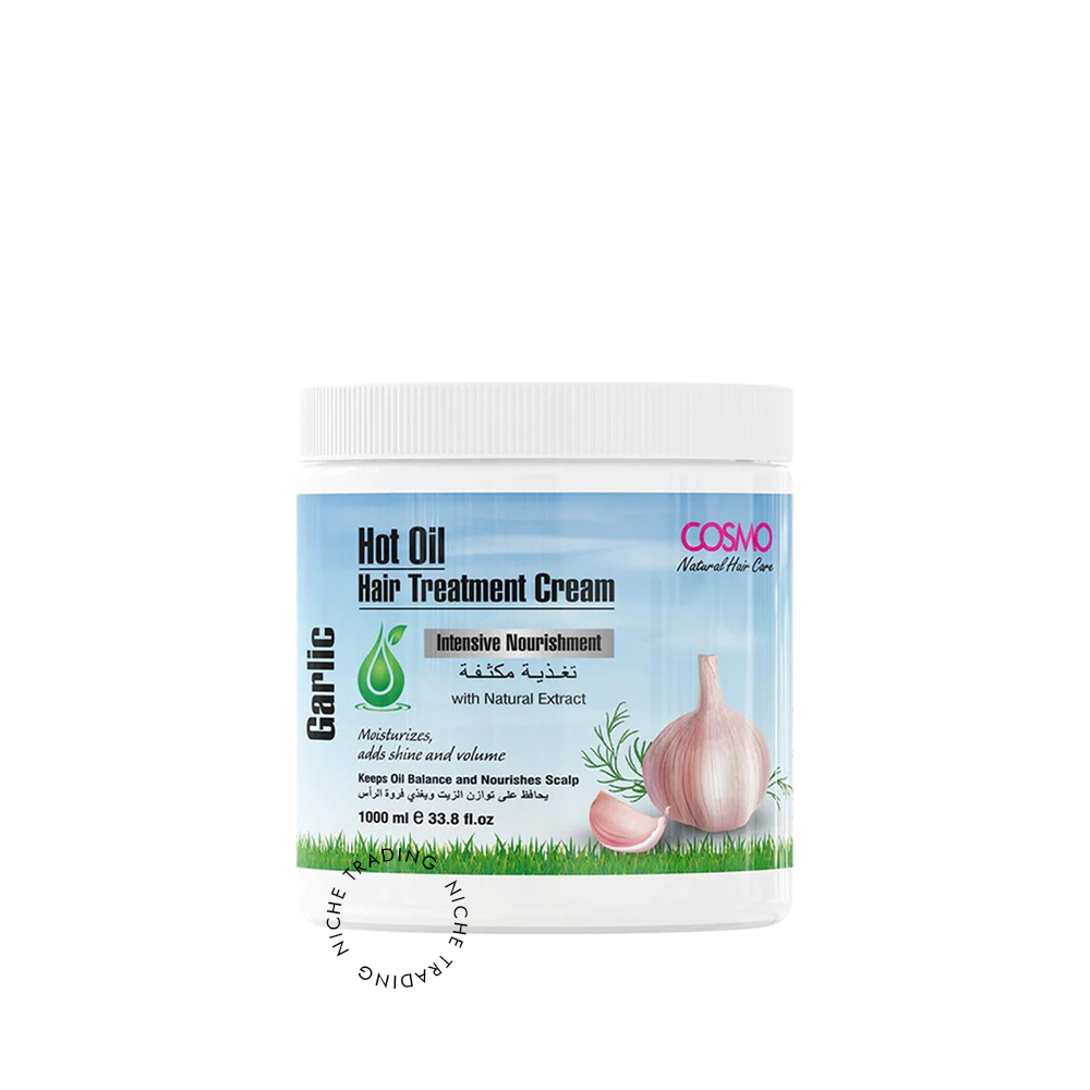 Cosmo Hot Oil Hair Treatment Cream Garlic Oil 1000ml - Cosmo | Niche Trading Qatar
