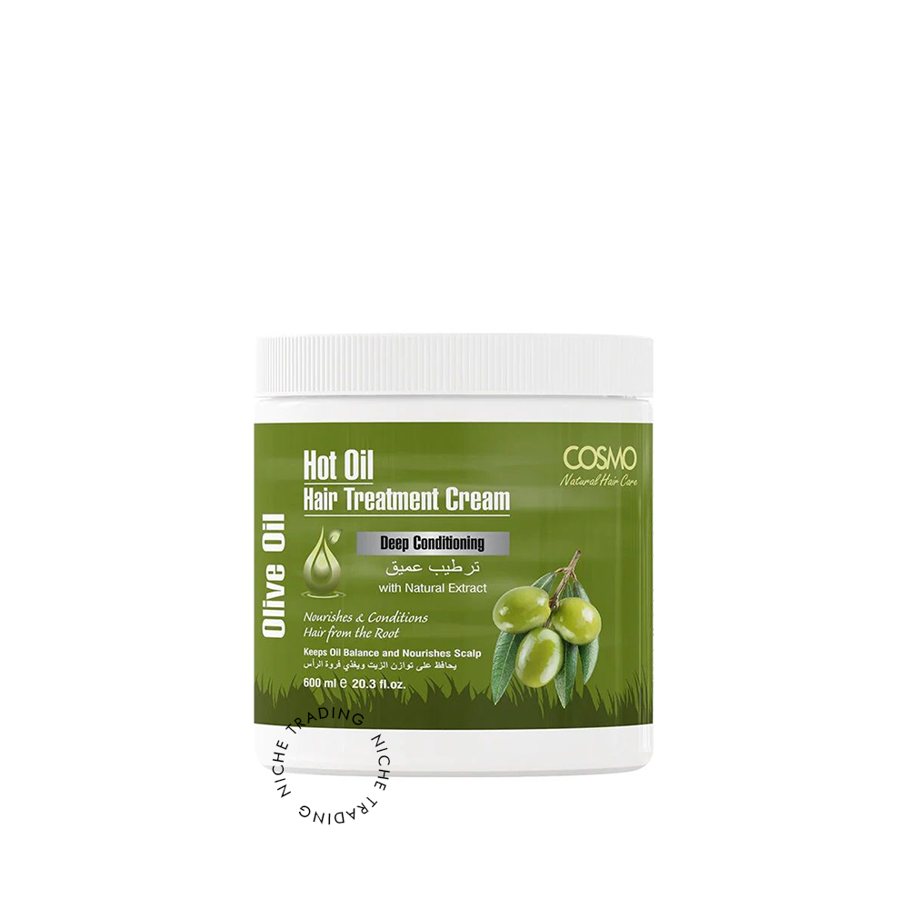 Cosmo Hot Oil Hair Treatment Cream Olive Oil 600ml - Cosmo | Niche Trading Qatar