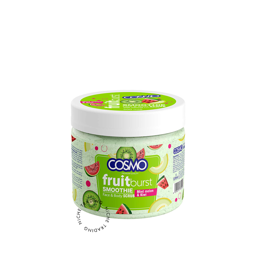 Cosmo Mint Melon & Kiwi Fruitburst Face and Body Scrub 500ml