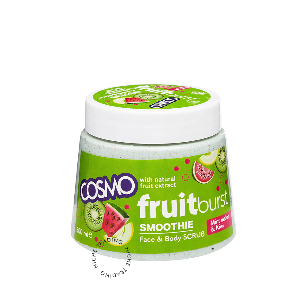 Cosmo Mint Melon & Kiwi Fruitburst Face and Body Scrub 500ml