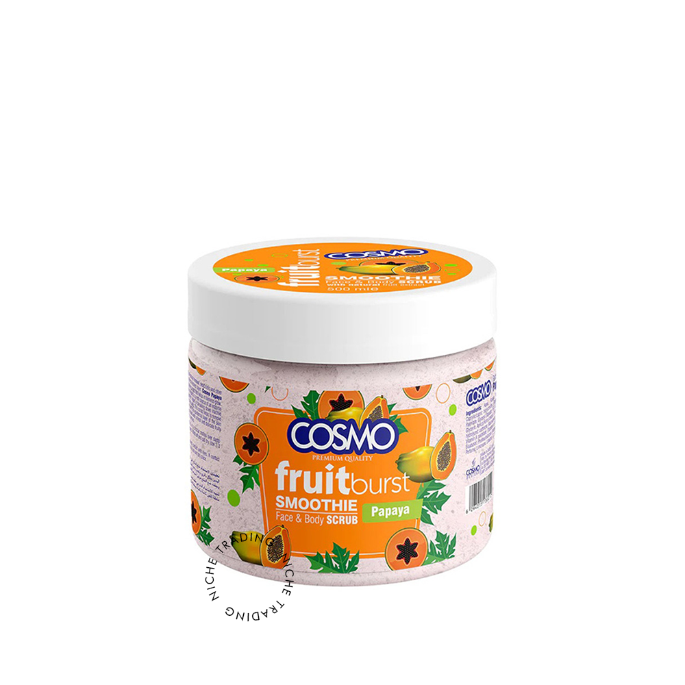 Cosmo Papaya Fruitburst Face and Body Scrub 500ml - Cosmo | Niche Trading Qatar