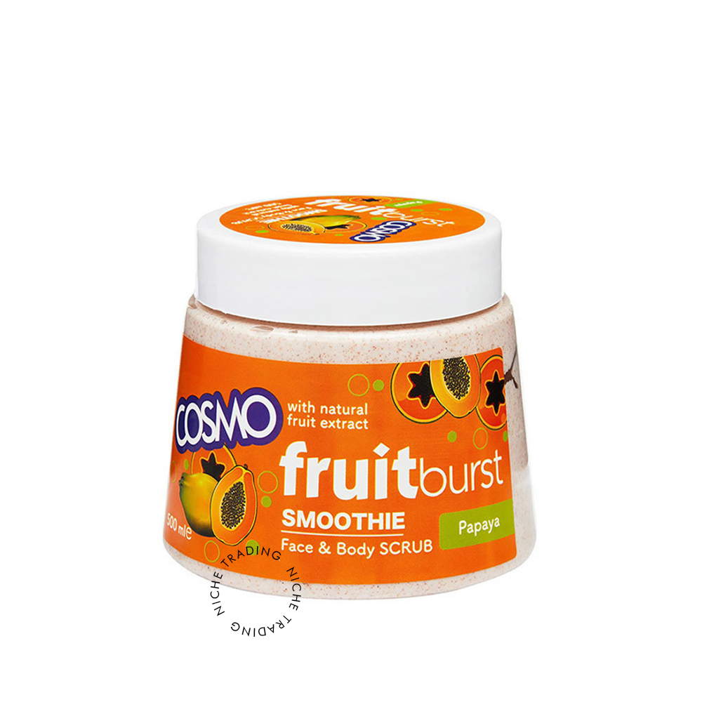 Cosmo Papaya Fruitburst Face and Body Scrub 500ml