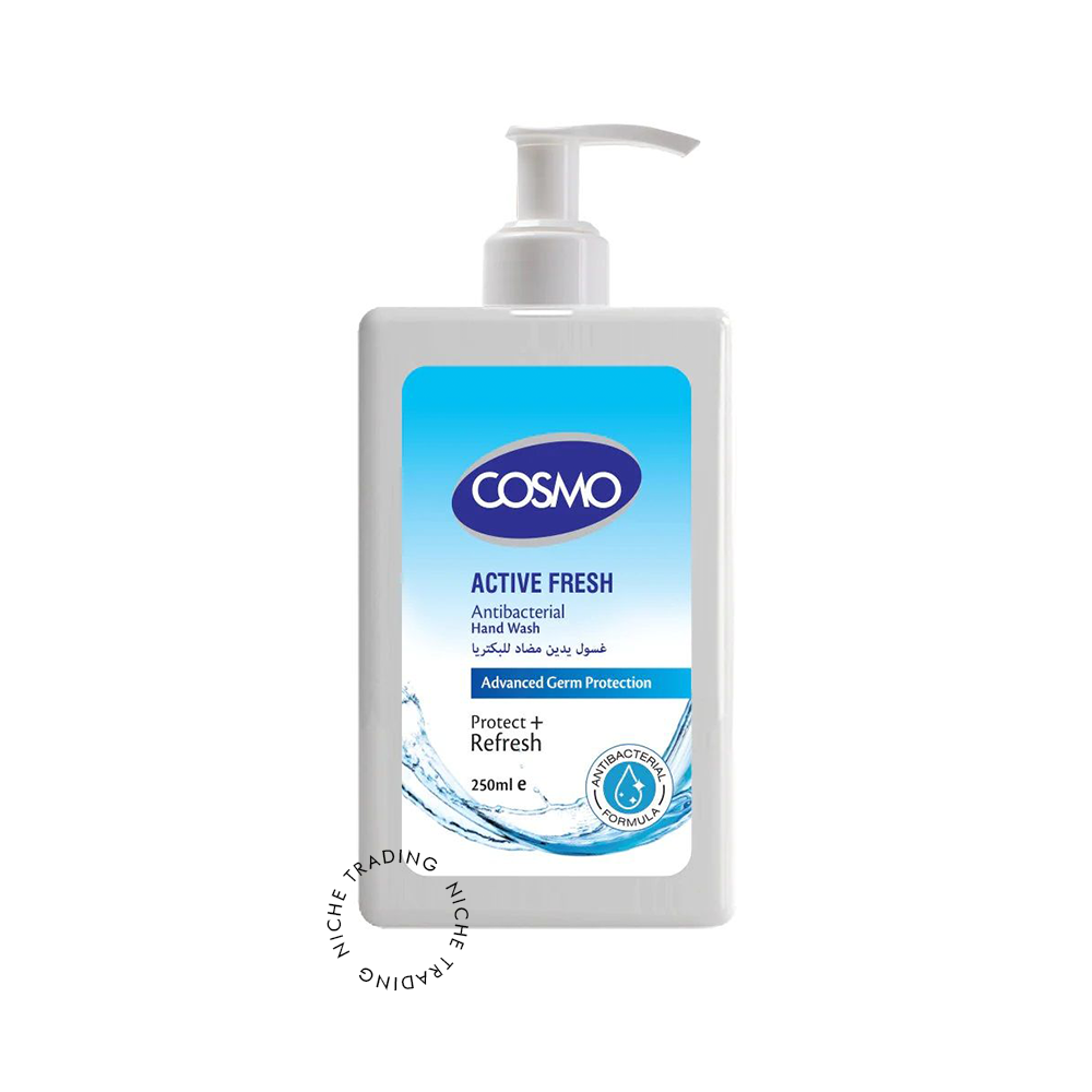 Cosmo Hand Wash Anti Bacterial 250ml Active Fresh