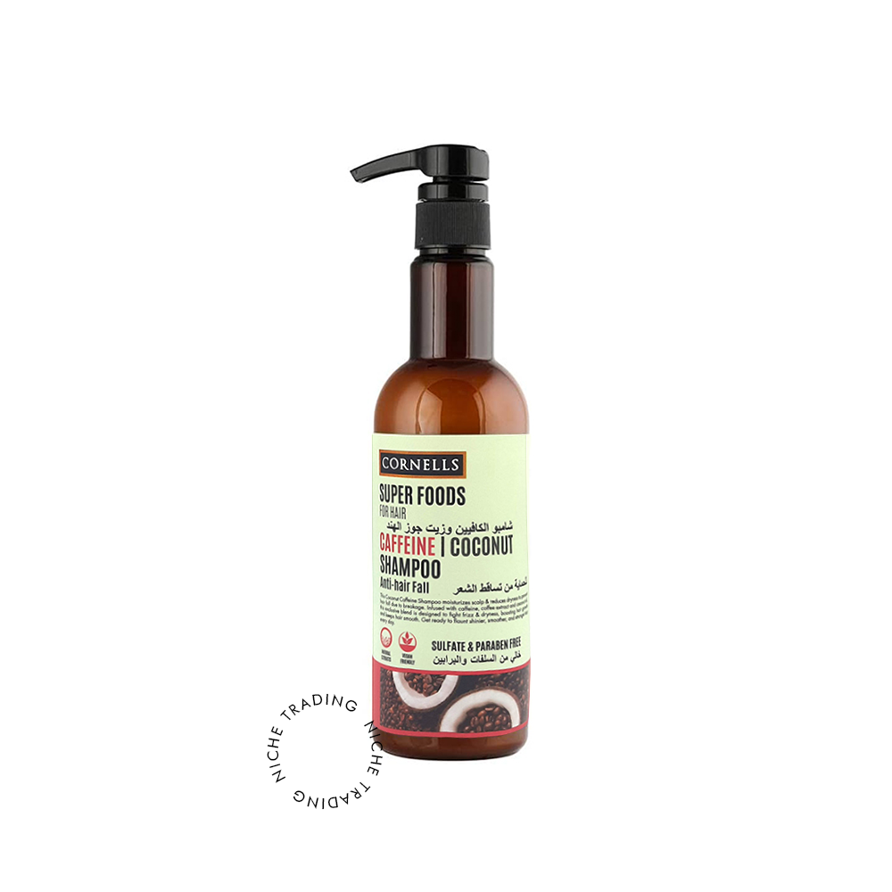 Cornells Super Foods Caffeine / Coconut Shampoo 500ml - Cornells | Niche Trading Qatar