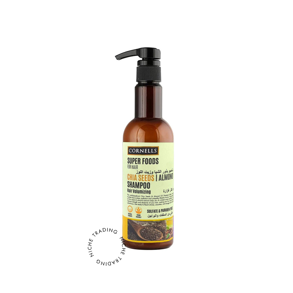 Cornells Super Foods Chia Seeds / Almond Shampoo 500ml - Cornells | Niche Trading Qatar