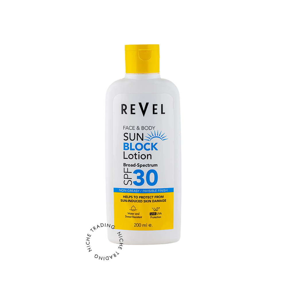 Revel Sun Block Lotion SPF 30 Face & Body 200ml