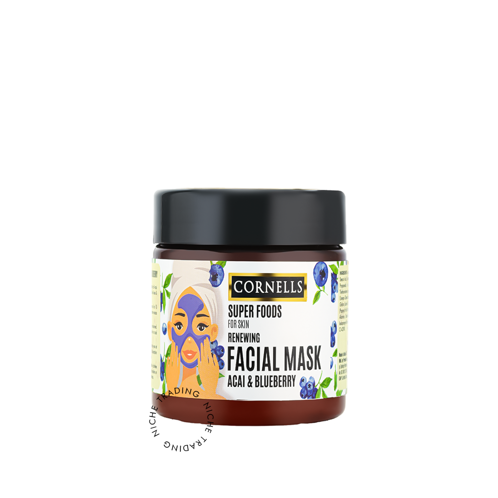 Cornells Acai & Blue Berry Facial Mask Super Foods for Skin 400gm - Cornells | Niche Trading Qatar
