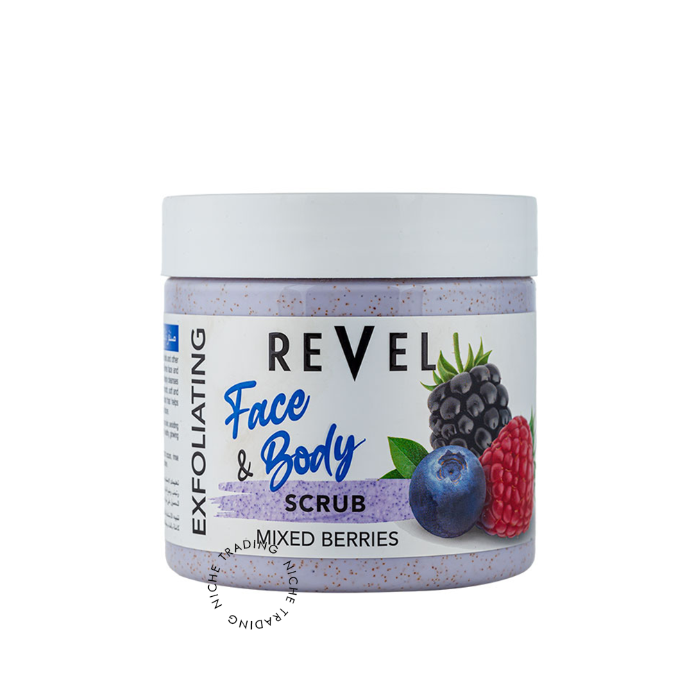 Revel Mixed Berries Exfoliating Scrub Face & Body 475ml