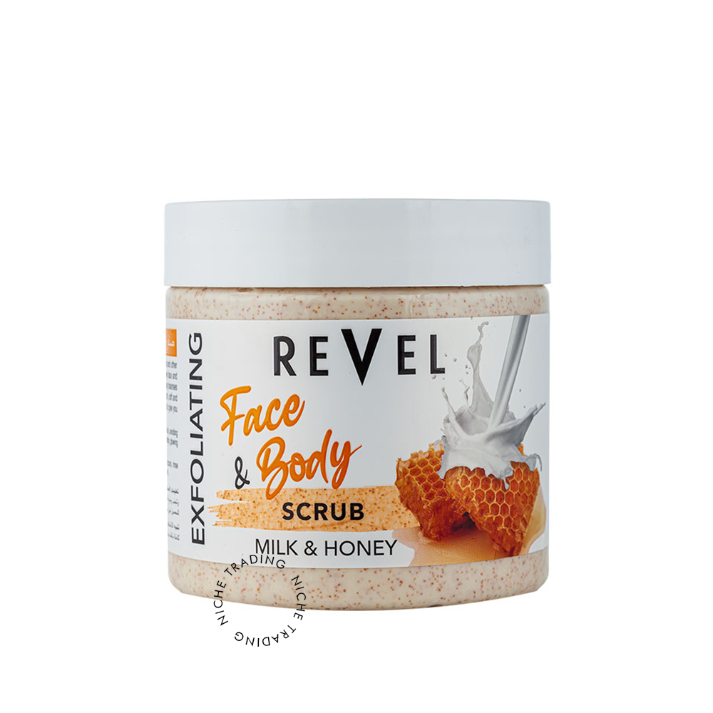 Revel Milk & Honey Exfoliating Scrub Face & Body 475ml
