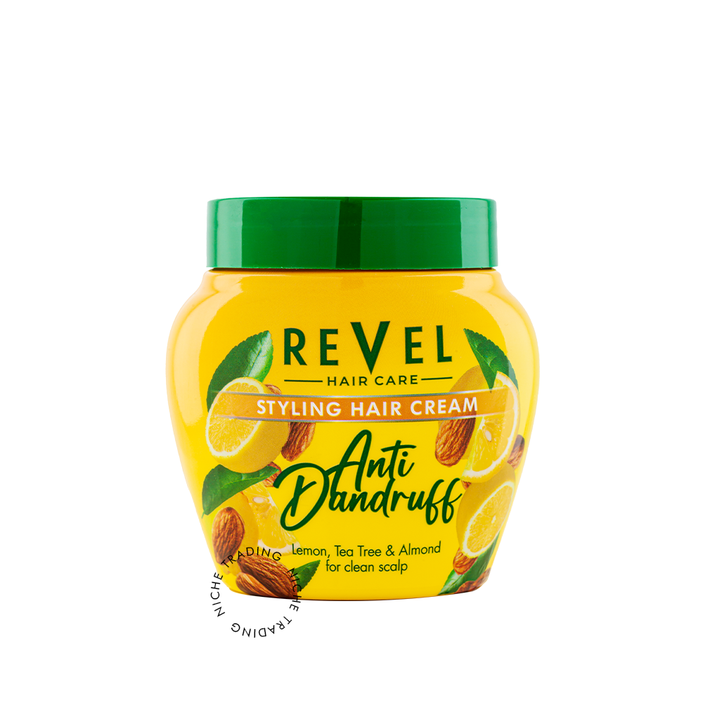 Revel Anti Dandruff Lemon & Almond Styling Hair Cream 400ml - Revel | Niche Trading Qatar