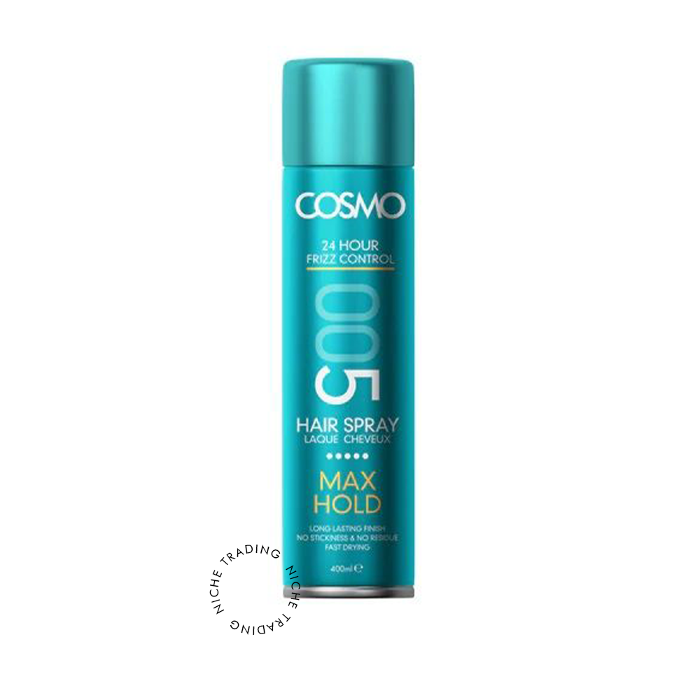 Cosmo Max Hold 005 Hair Spray 400ml (light Blue) - Cosmo | Niche Trading Qatar