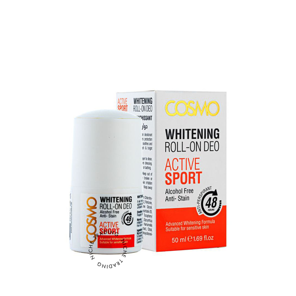 Cosmo Whitening Roll on Deo Active Sport 50ml - Cosmo | Niche Trading Qatar