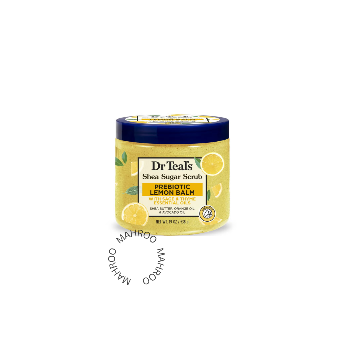 Dr. Teal's Prebiotic Lemon Balm & Sage Shea Sugar Body Scrub 538g