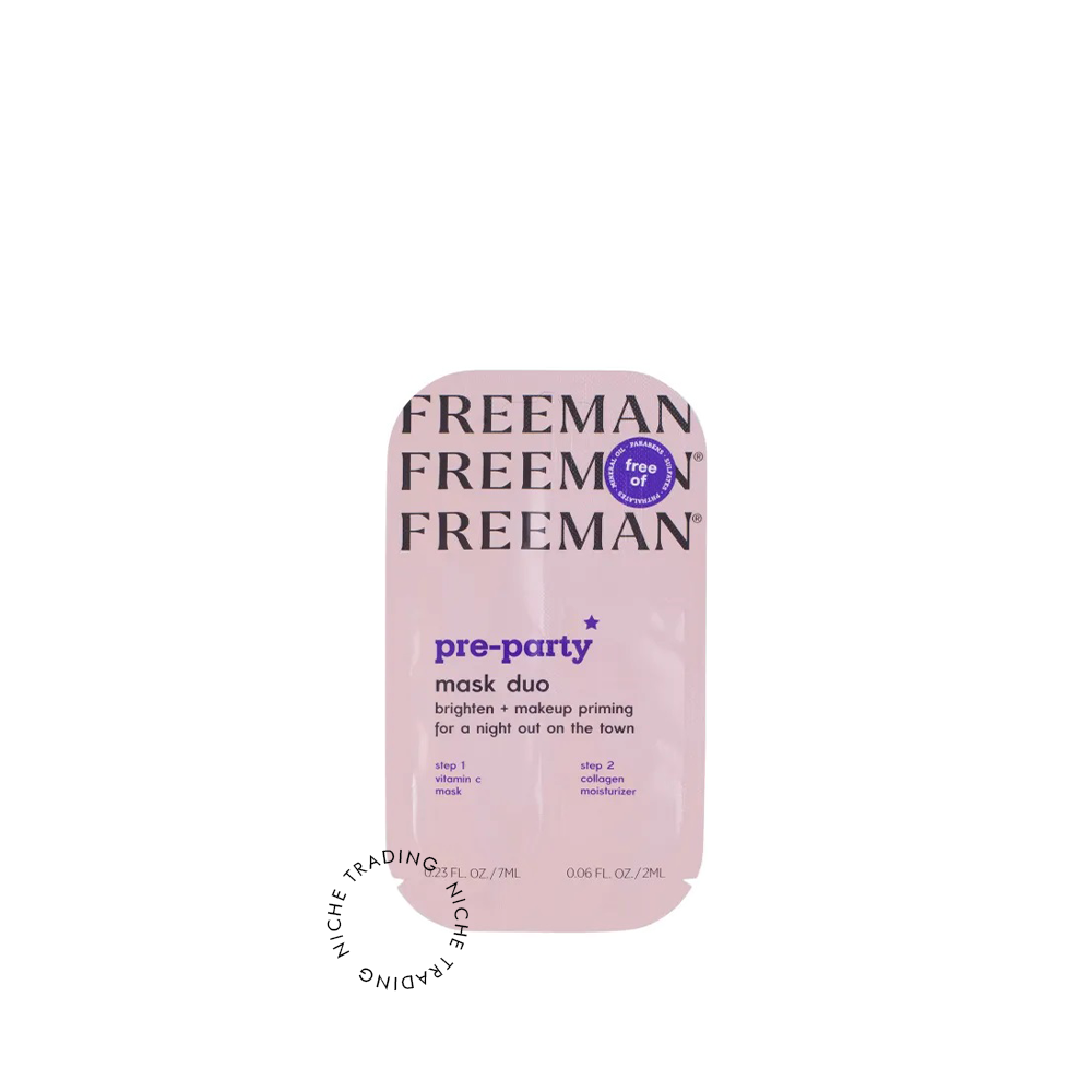Freeman 2ml Pre-Party Mask Duo – Brightening & Hydrating Skincare