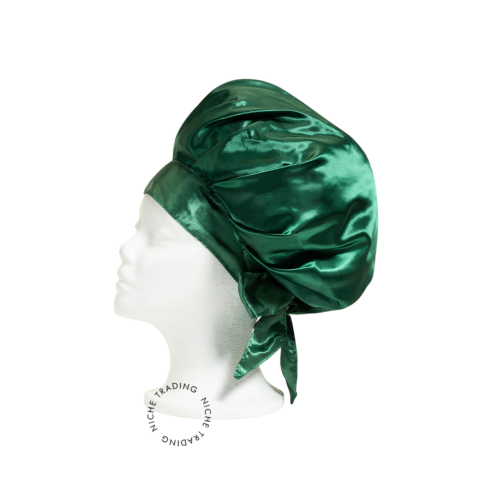 Cantu Satin Sleep Tie Bonnet-Green