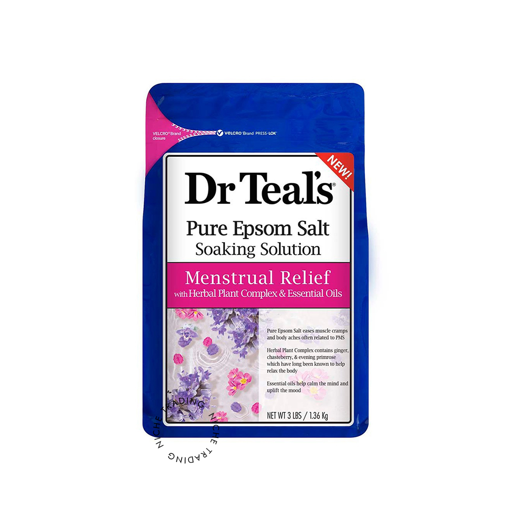 Dr Teals Menstrual Relief Epsom Salt 1.36kg - Dr. Teal's | Niche Trading Qatar