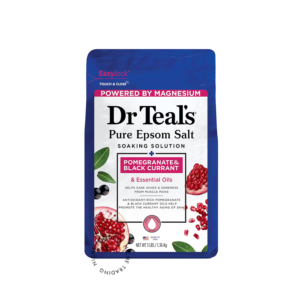 Dr Teals Epsom Salt Pomegranate and Black Currant 1.36kg - Dr. Teal's | Niche Trading Qatar