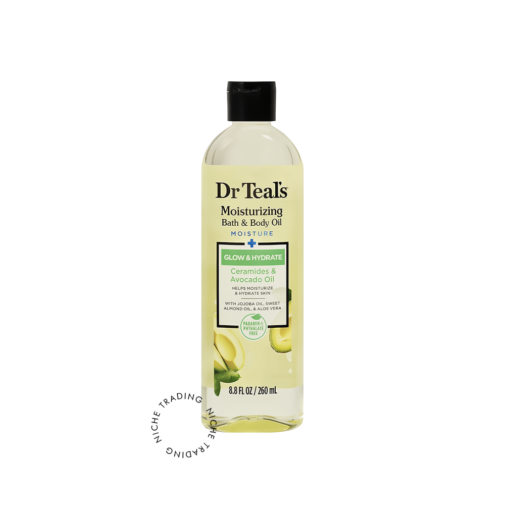 Drt Glow & Hydrate Bath Oil 260ml.. - Dr. Teal's | Niche Trading Qatar