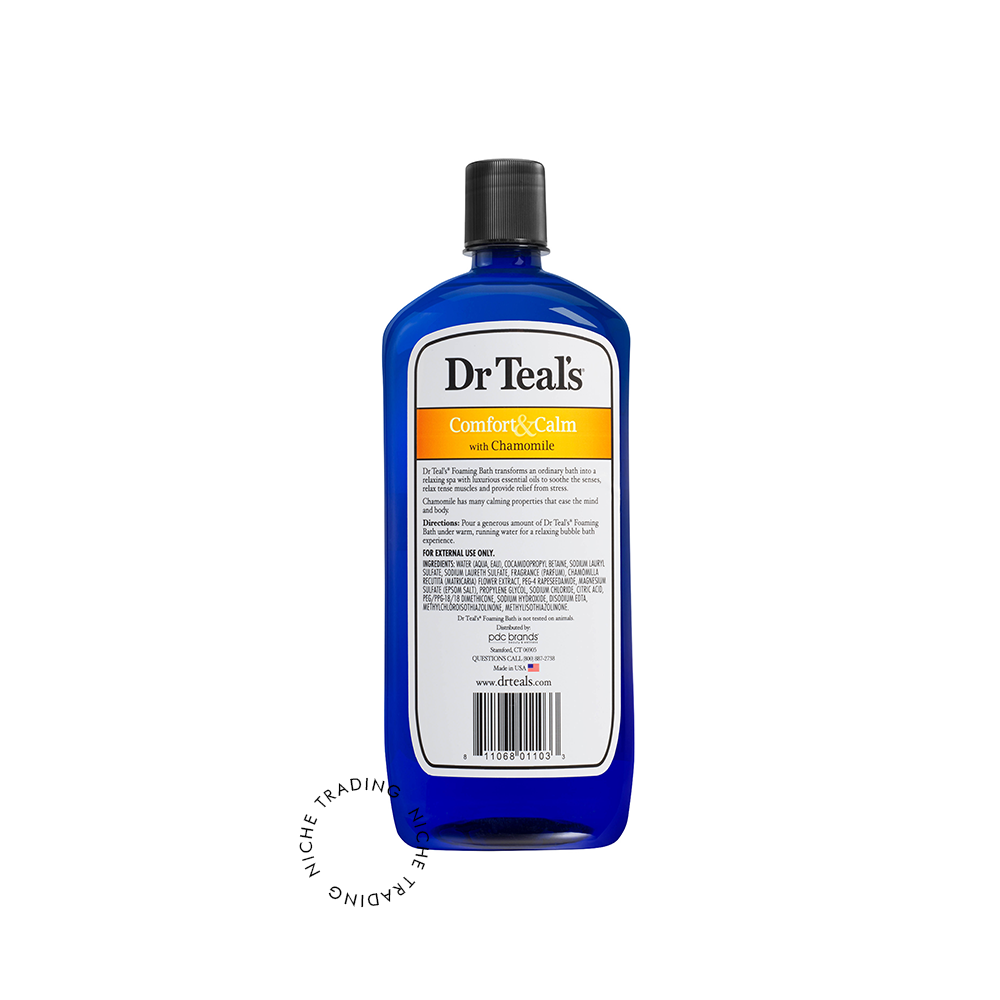 Dr Teal S Comfort & Calm Foaming Bubble Bath with Pure Epsom Salt and Chamomile 1000ml