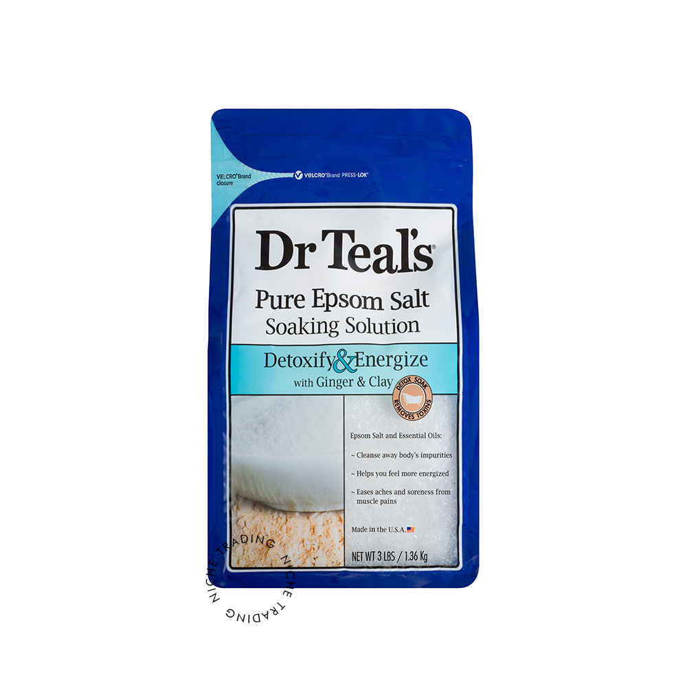 Dr Teals Detoxify Epsom Salt Soaking Solution, 3 Lbs 1.36kg - Dr. Teal's | Niche Trading Qatar