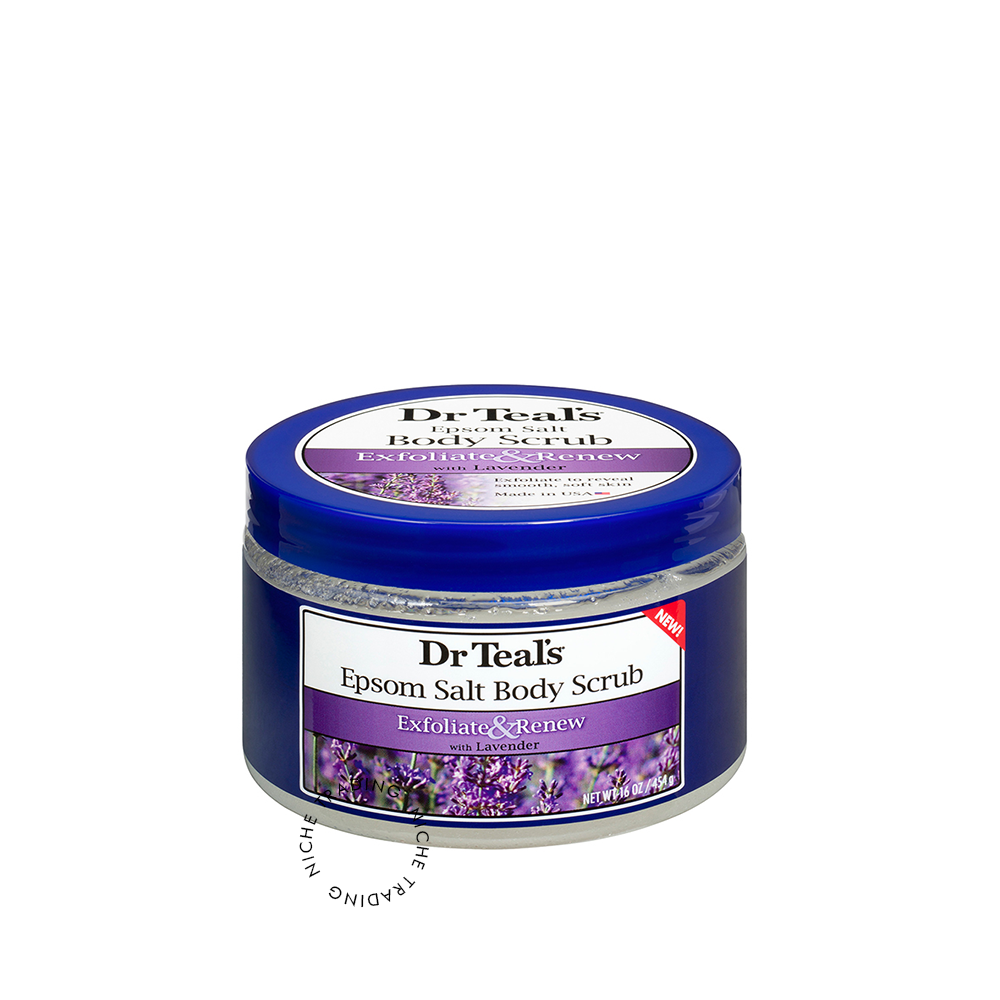 Dr Teals Exfoliate & Renew Lavender Epsom Salt Body Scrub 454 gm